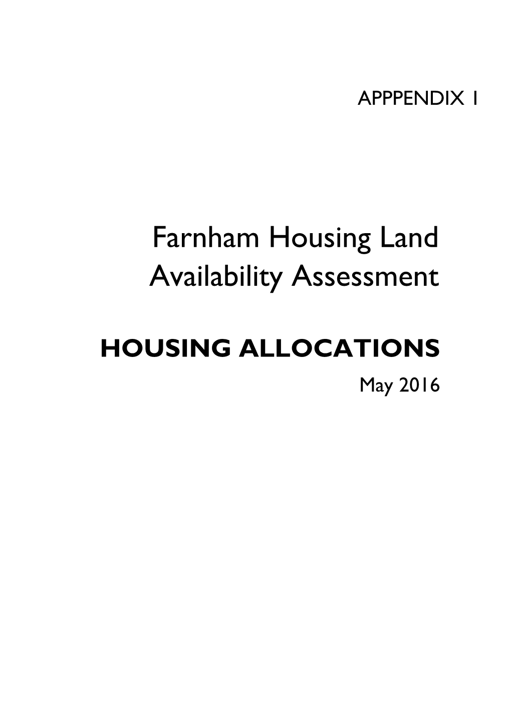 Farnham Housing Land Availability Assessment