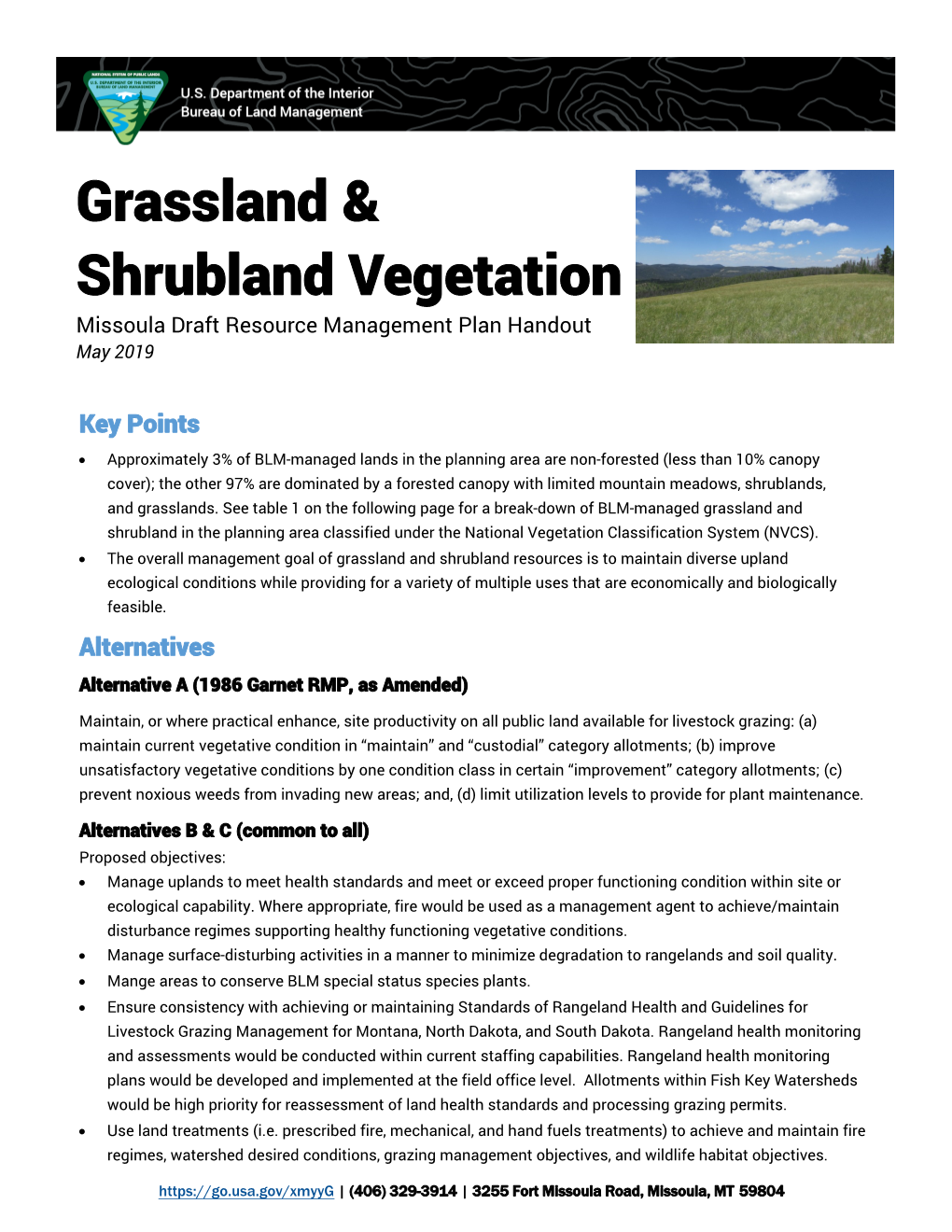 Grassland & Shrubland Vegetation