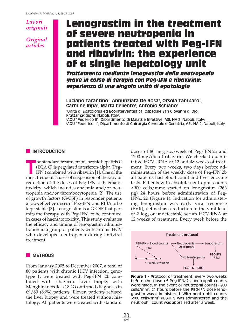 Lenograstim in the Treatment of Severe Neutropenia in Patients Treated with Peg-IFN and Ribavirin