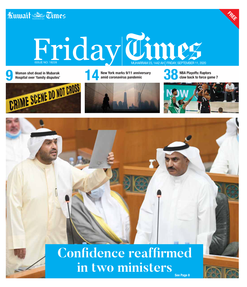 Confidence Reaffirmed in Two Ministerssee Page 8