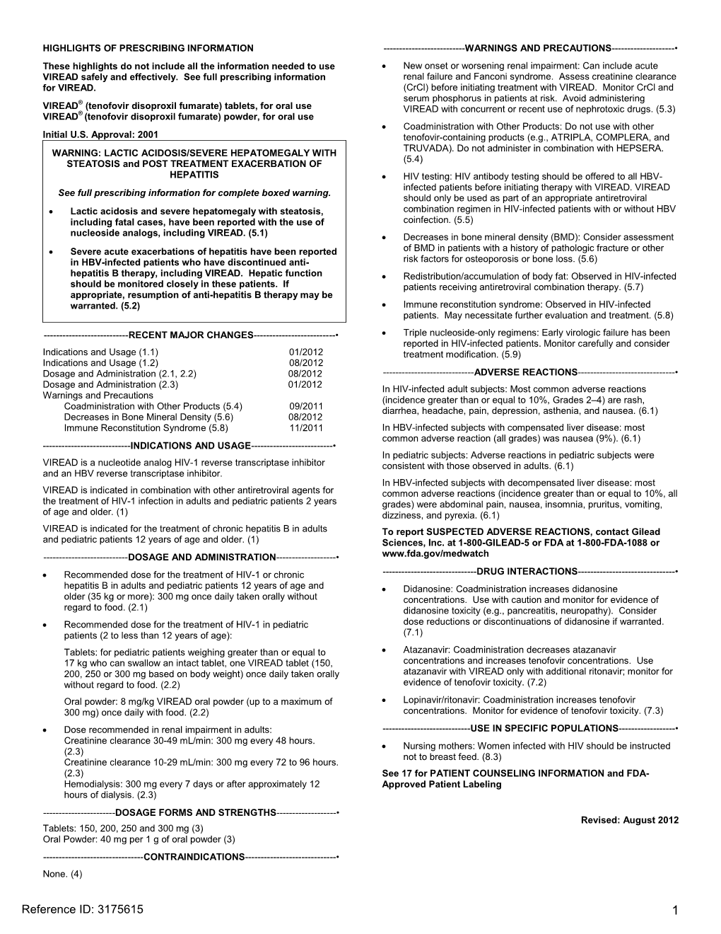 Highlights of Prescribing Information