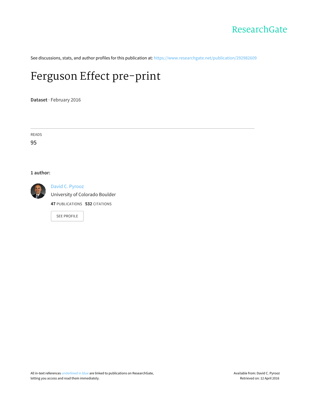 Ferguson Effect Pre-Print