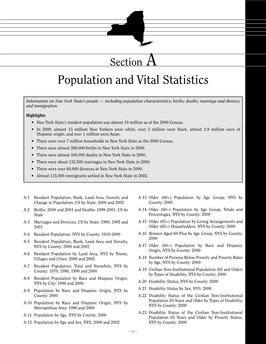 Population and Vital Statistics