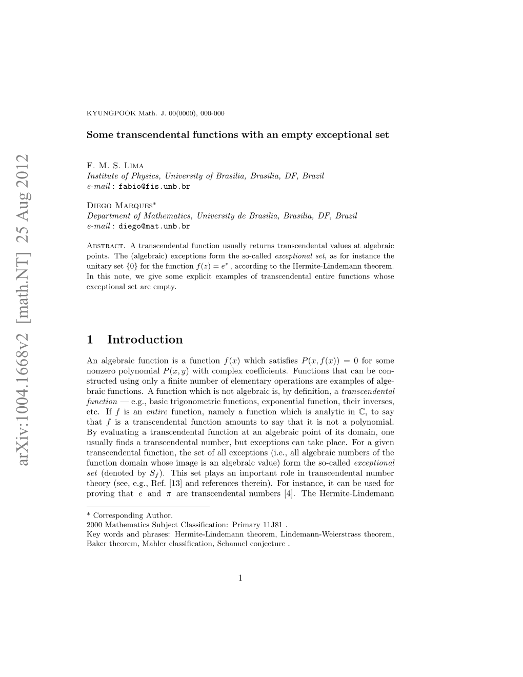 Some Transcendental Functions with an Empty Exceptional Set 3