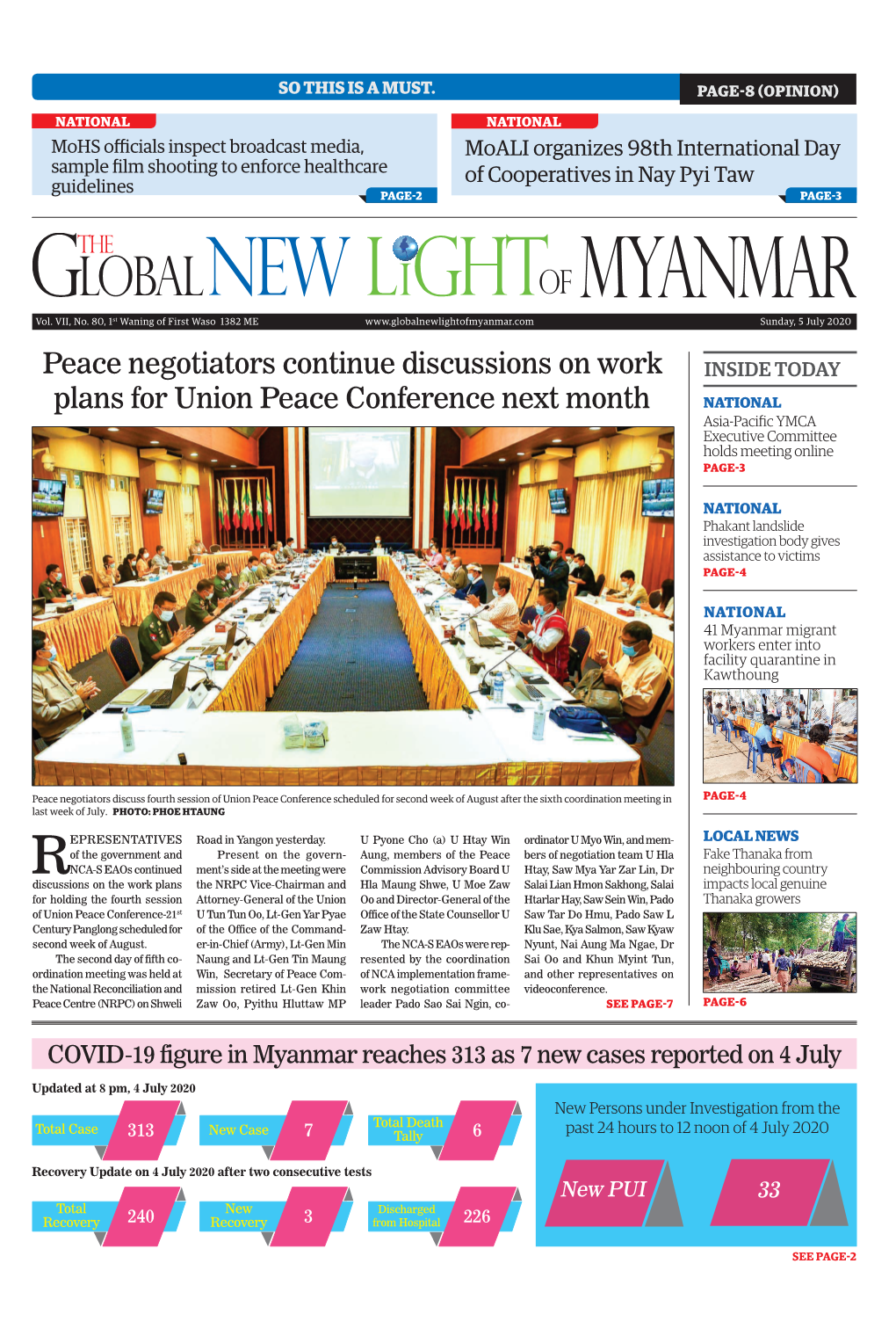 Peace Negotiators Continue Discussions on Work Plans for Union Peace Conference Next Month