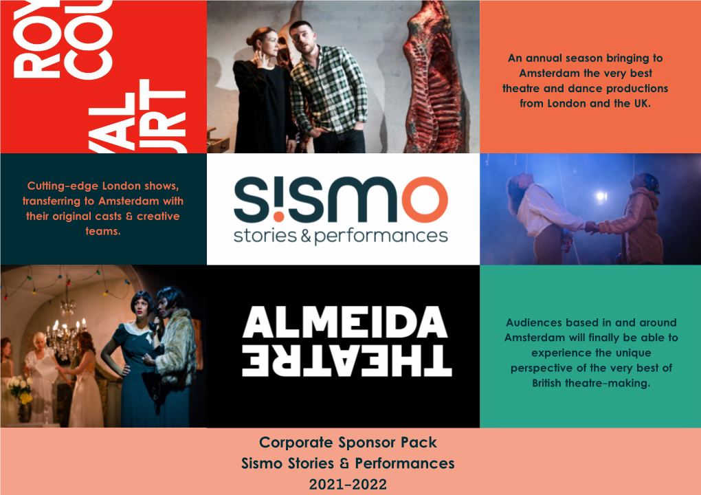 Corporate Sponsor Pack Sismo Stories & Performances 2021-2022