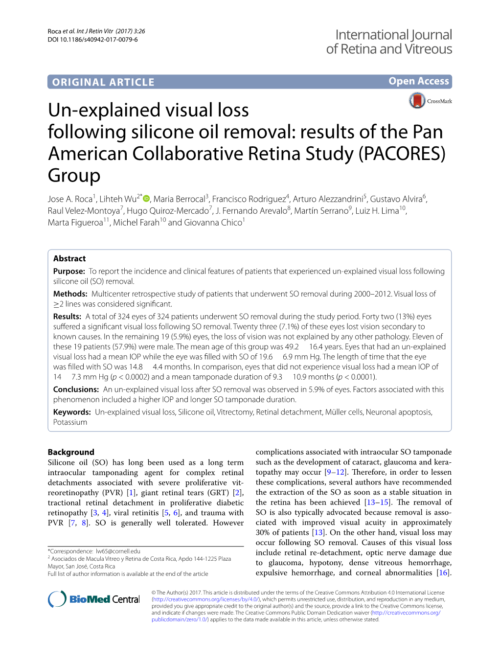 Un-Explained Visual Loss Following Silicone Oil Removal