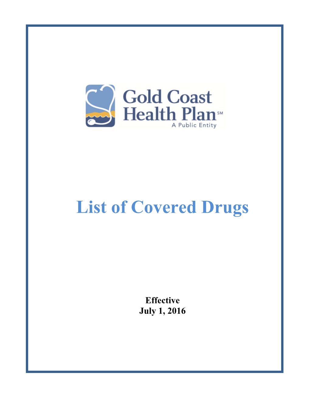 List of Covered Drugs