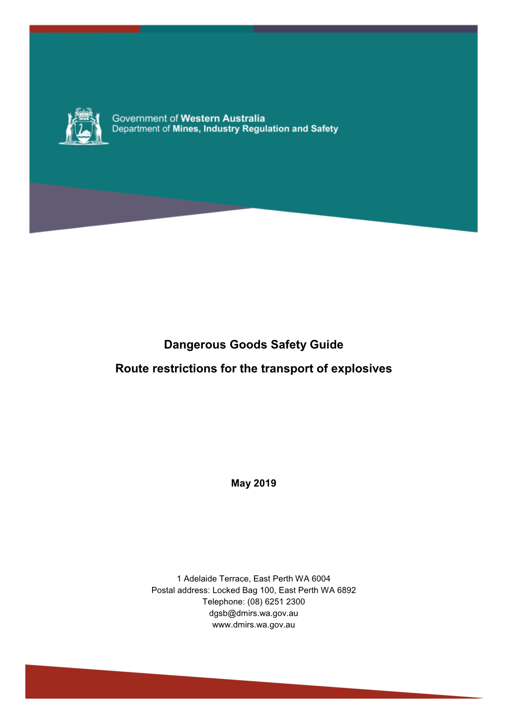 Route Restrictions for the Transport of Explosives