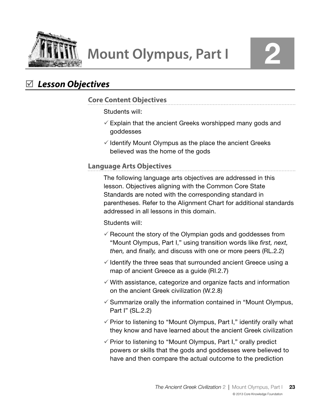 Mount Olympus, Part I