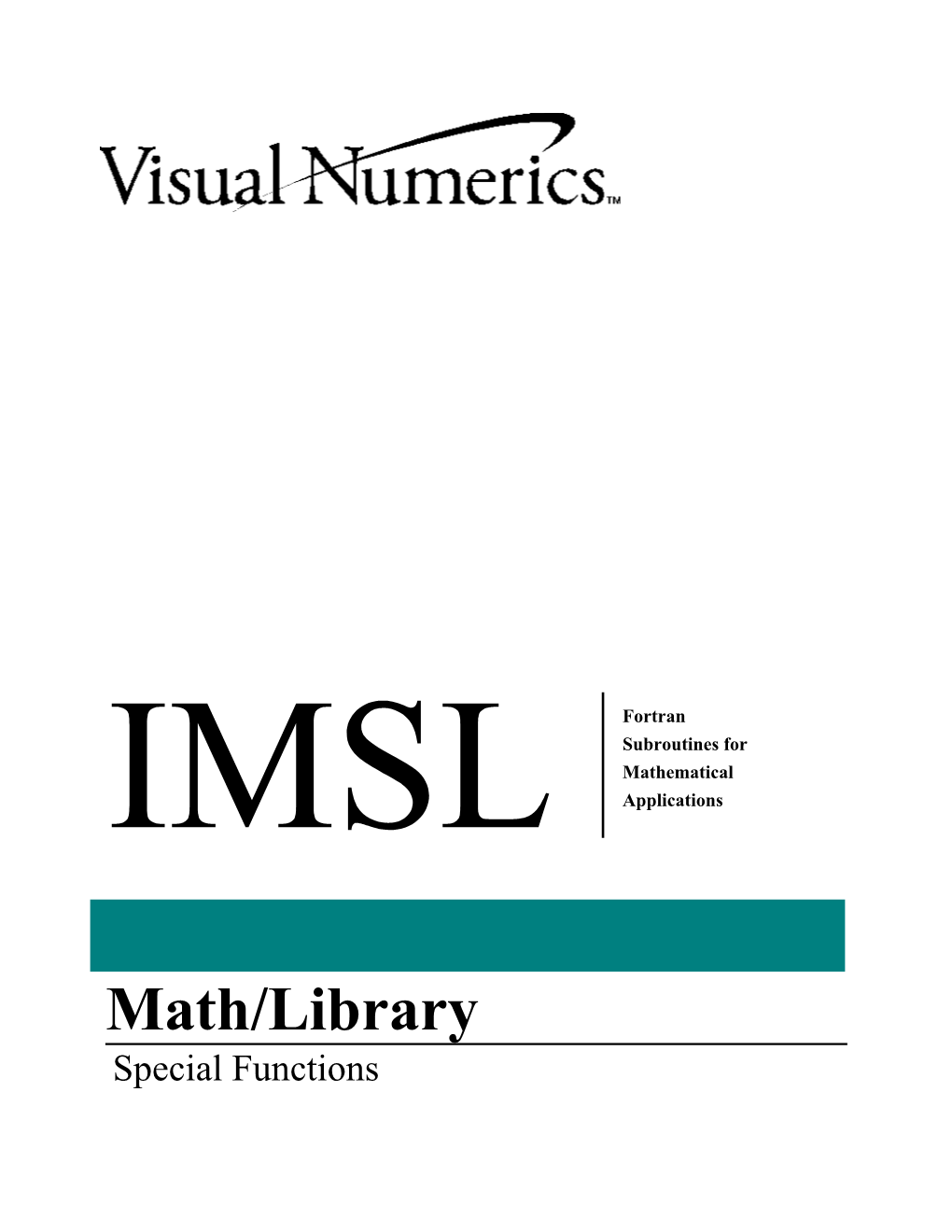 Math/Library Special Functions Quick Tips on How to Use This Online Manual