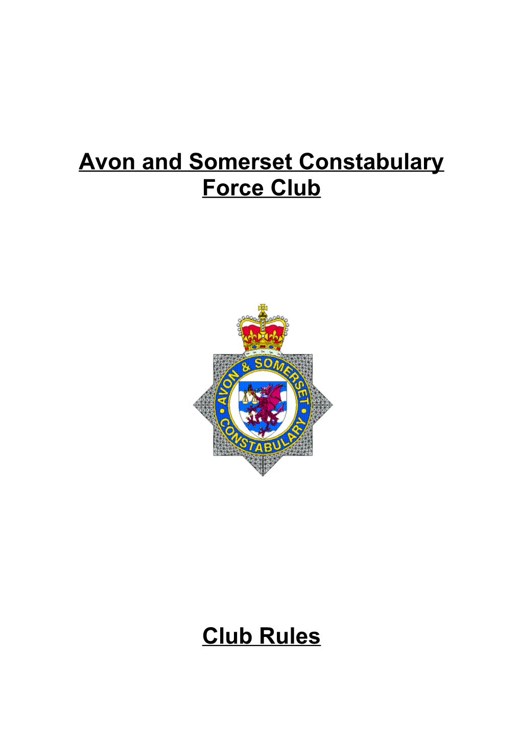 AVON and SOMERSET CONSTABULARY