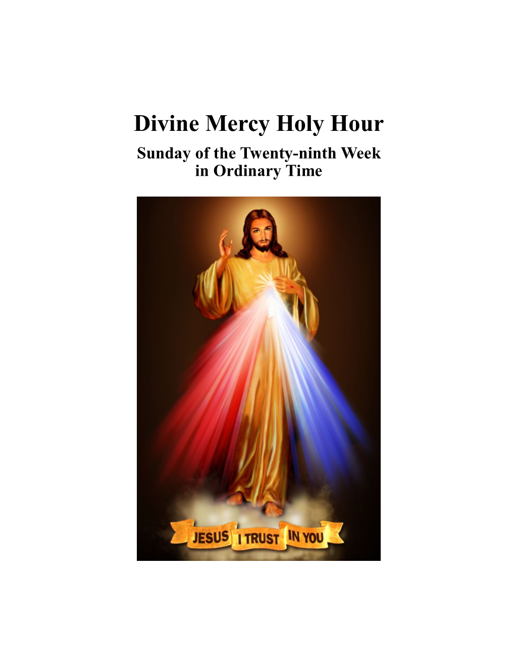 Divine Mercy Holy Hour