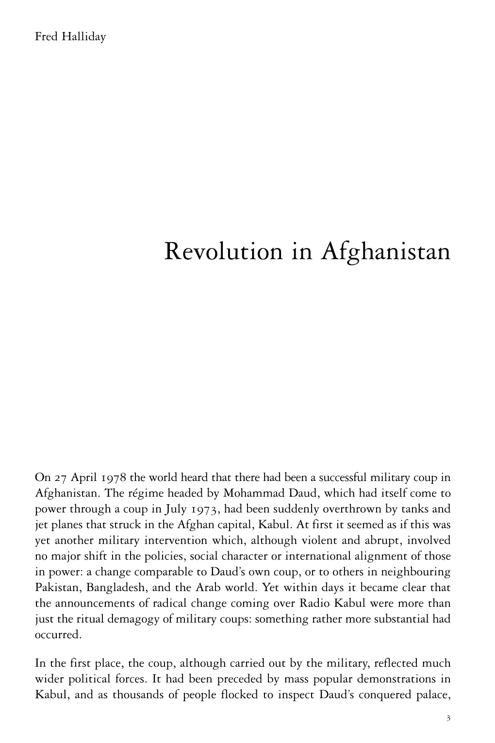 Revolution in Afghanistan