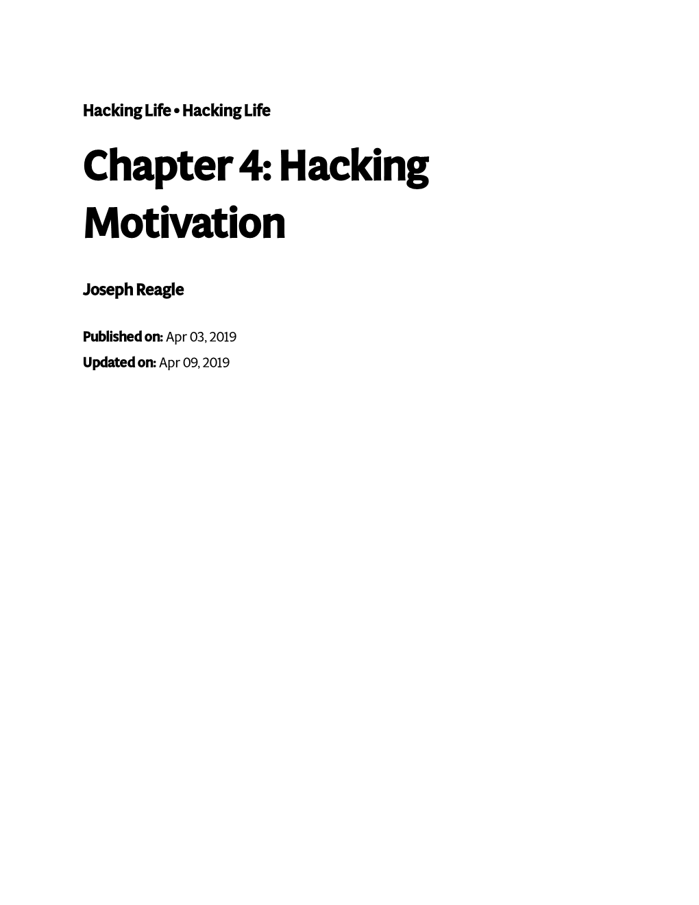 Hacking Motivation