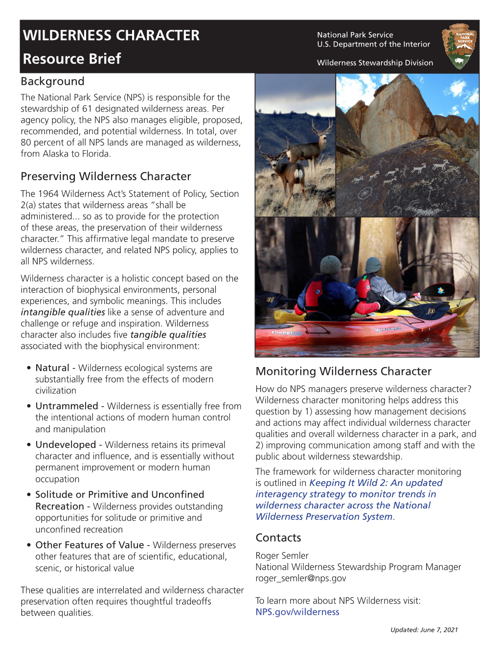 Wilderness Character Resource Brief