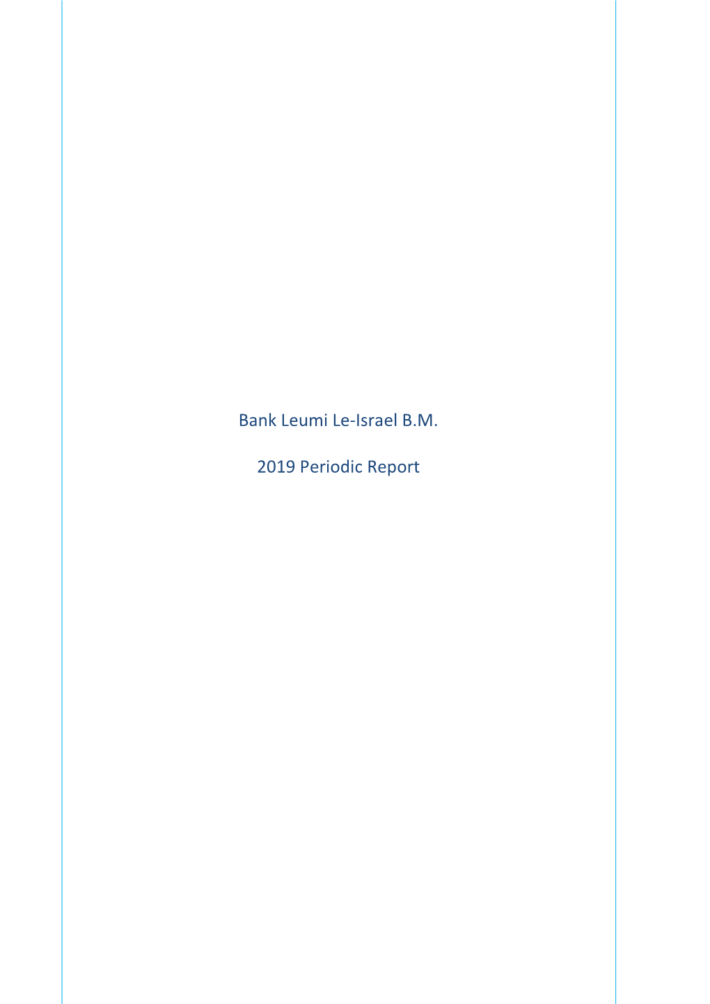 Bank Leumi Le-Israel B.M. 2019 Periodic Report