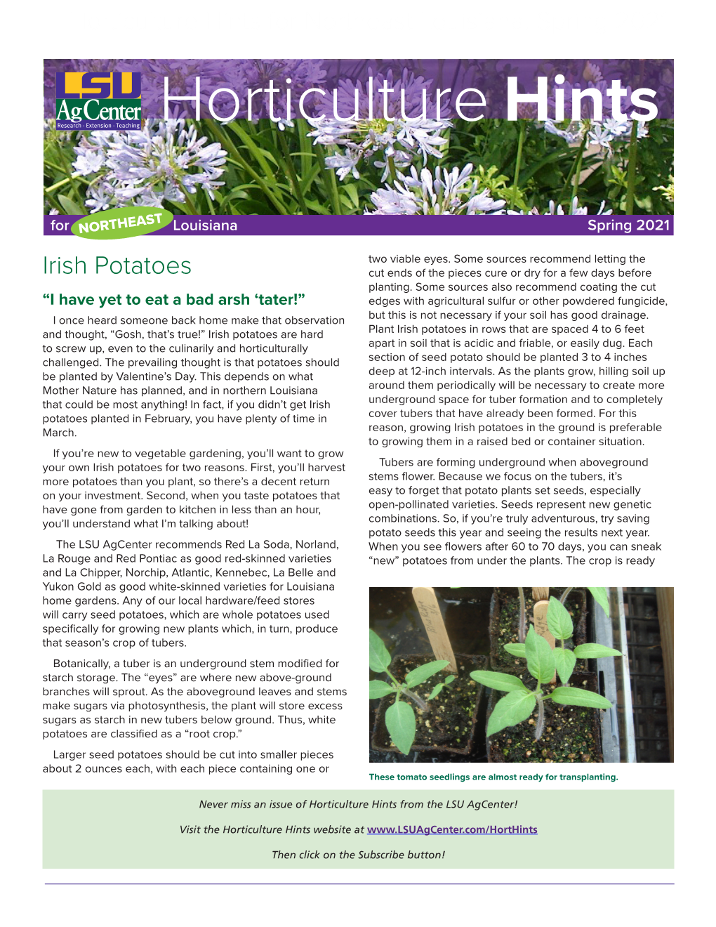 Horticulture Hints Winter Spring 2021 Northeast Region