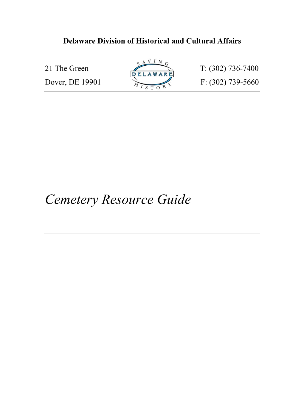 Cemetery Resources