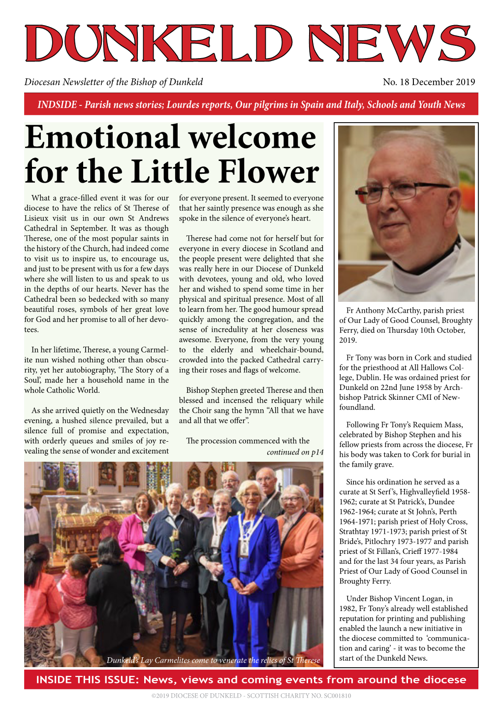 DUNKELD NEWS Diocesan Newsletter of the Bishop of Dunkeld No