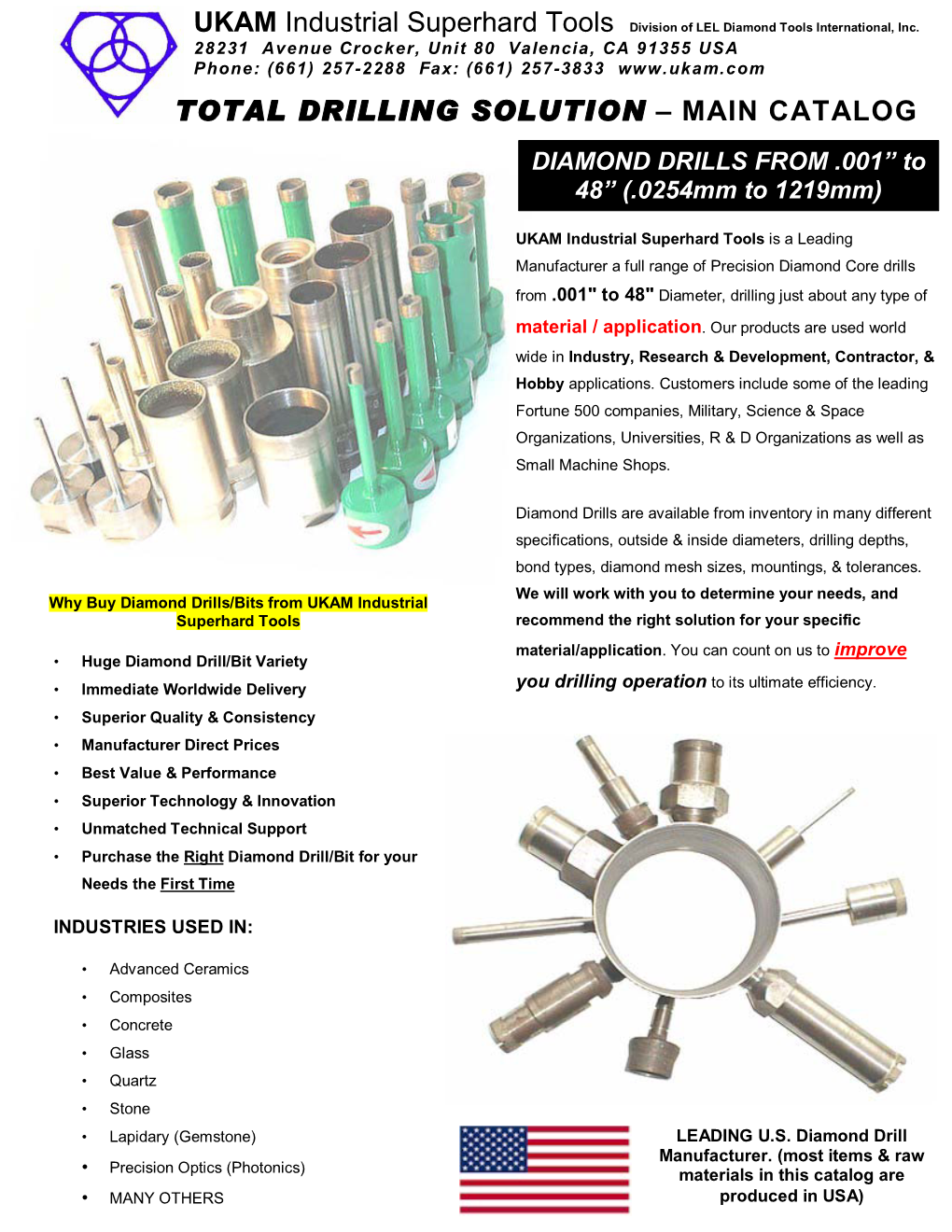 Total Drilling Solution – Main Catalog
