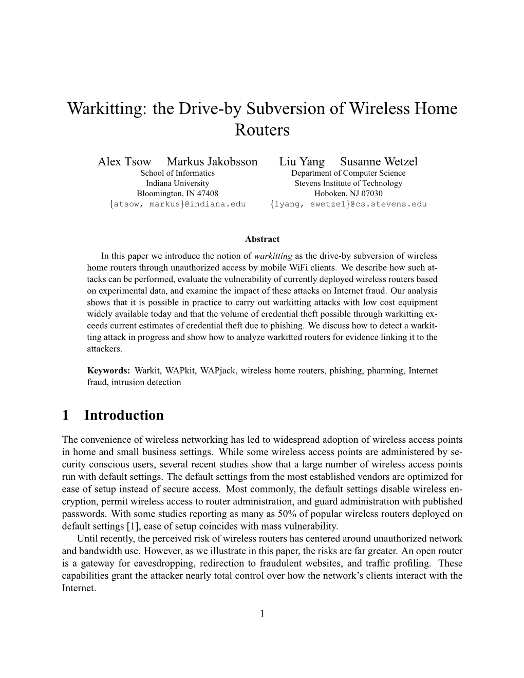 Warkitting: the Drive-By Subversion of Wireless Home Routers