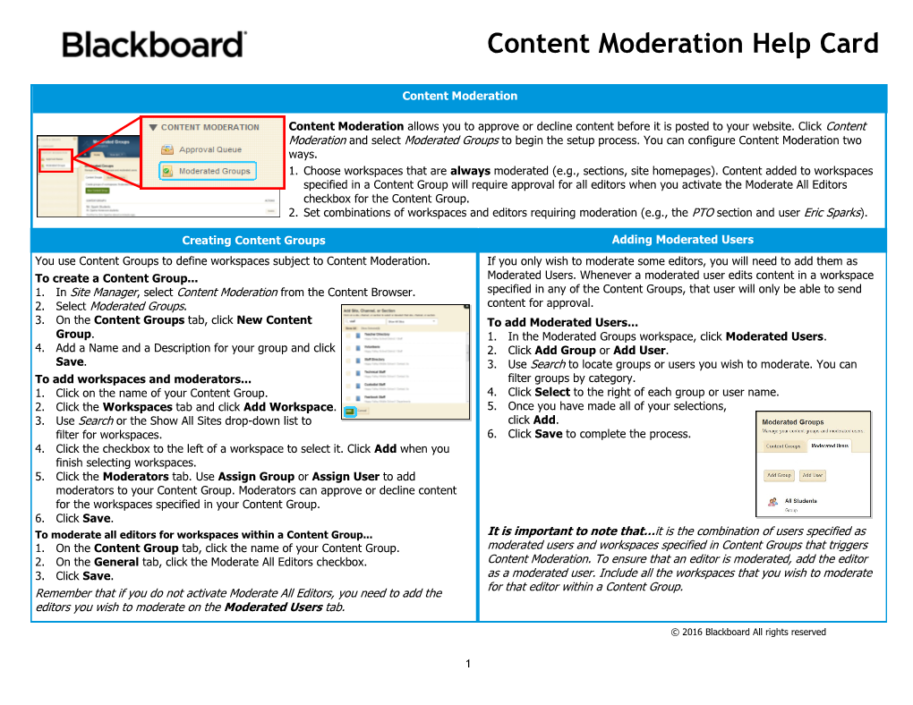 Content Moderation Help Card