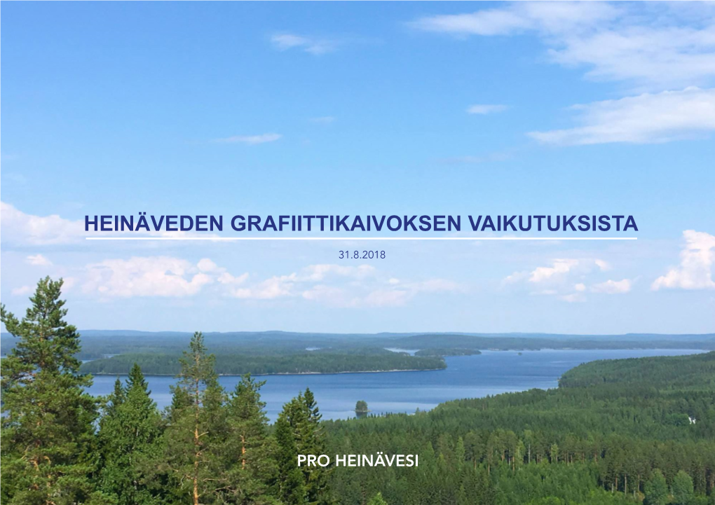 Heinäveden Grafiittikaivoksen Vaikutuksista