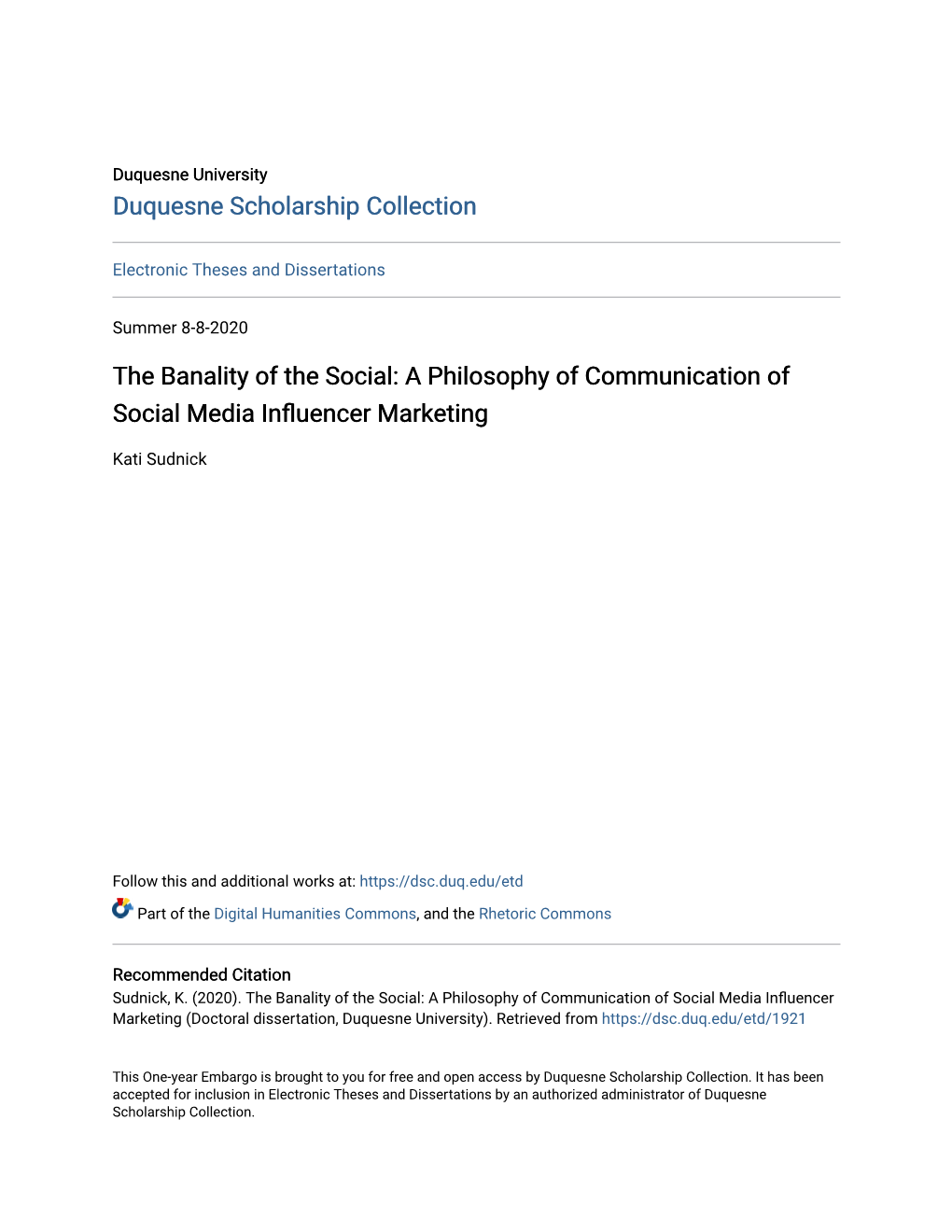 A Philosophy of Communication of Social Media Influencer Marketing