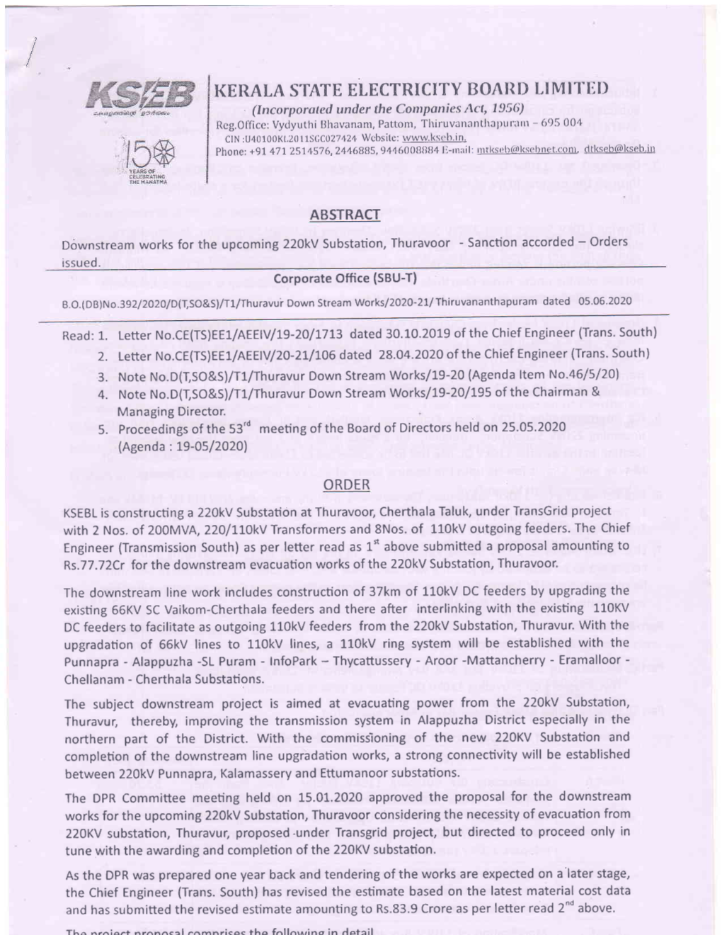 KERALA STATE ELECTRICITY BOAIID LIMIT[T)