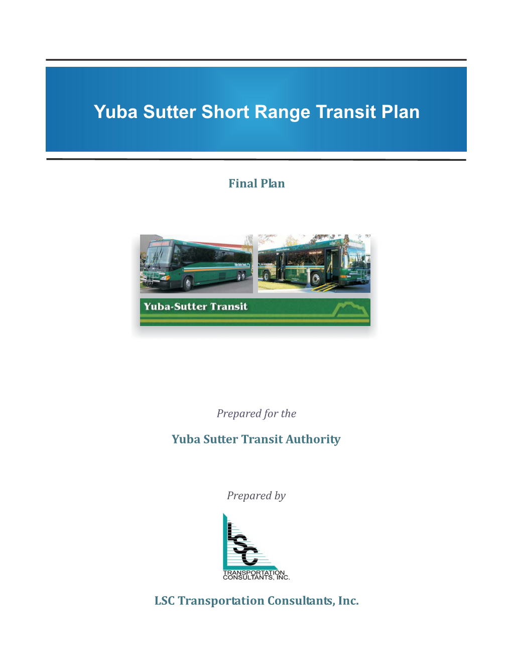 Yuba Sutter Short Range Transit Plan