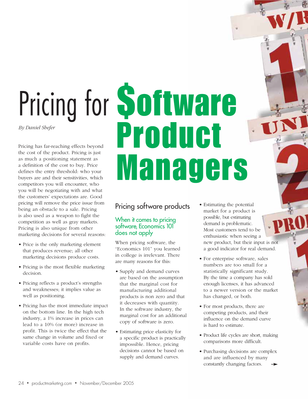 Pricing for $Oftware by Daniel Shefer