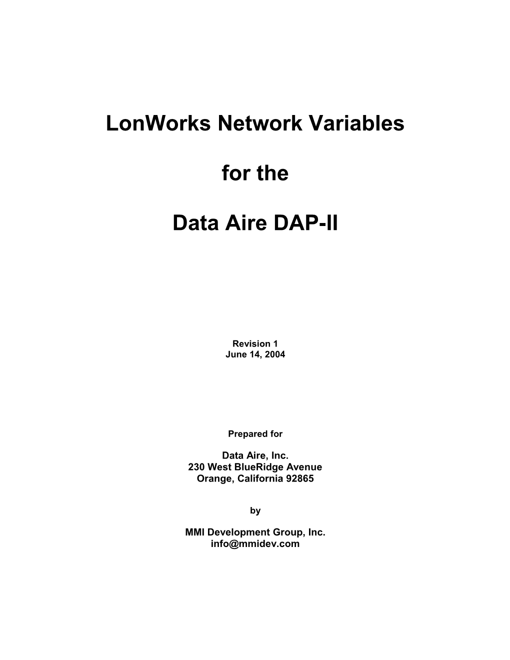 Lonworks Network Variables