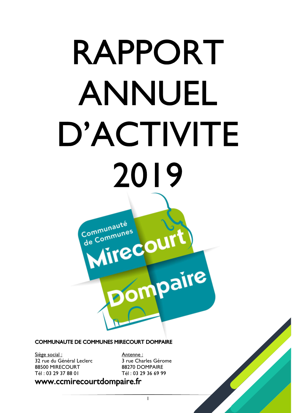 Annexe 1 Rapport D'activités CCMD 2019