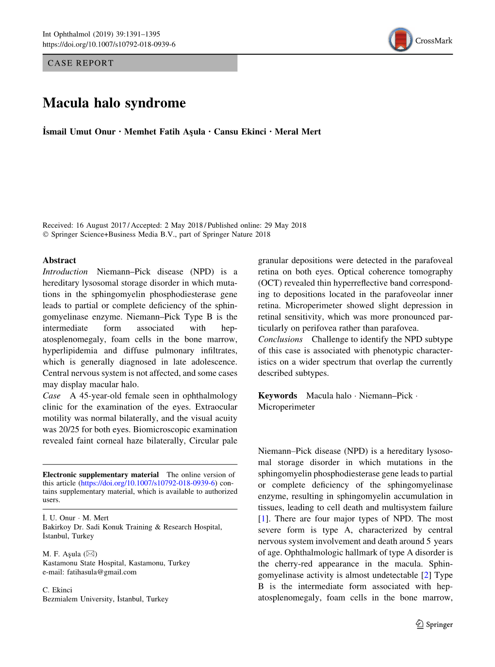Macula Halo Syndrome
