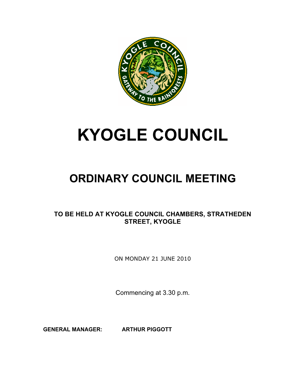 Kyogle Council Ordinary Council Meeting