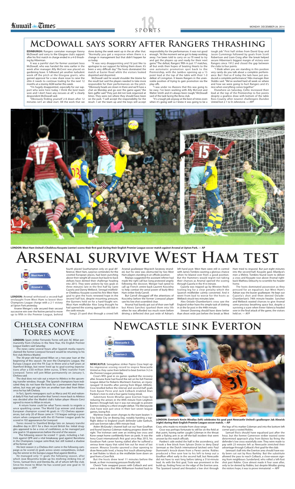 Arsenal Survive West Ham Test