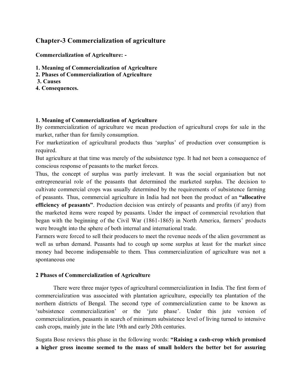 Chapter-3 Commercialization of Agriculture