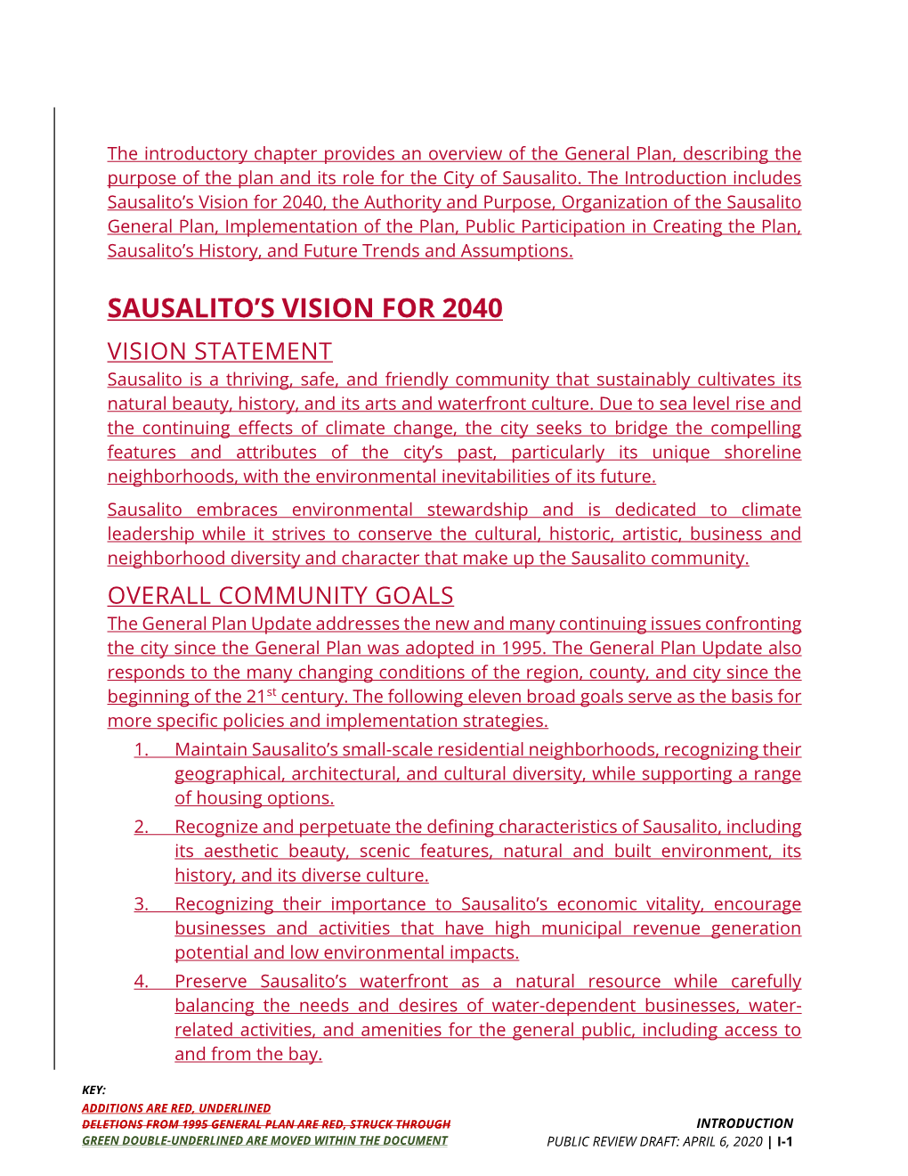 Sausalito's Vision for 2040