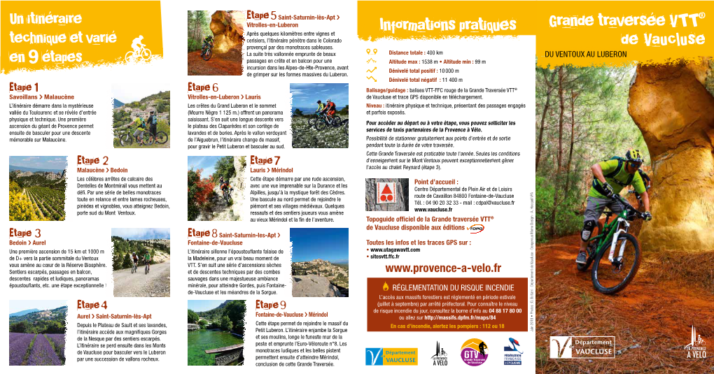 Informations Pratiques Grande Traversée VTT® De Vaucluse