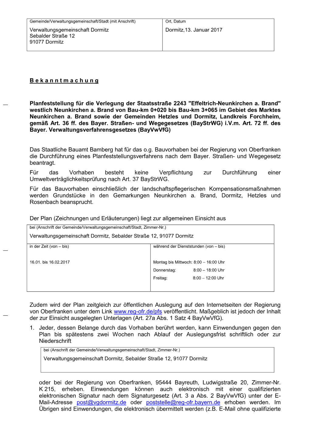 Verwaltungsgemeinschaft Dormitz Dormitz,13