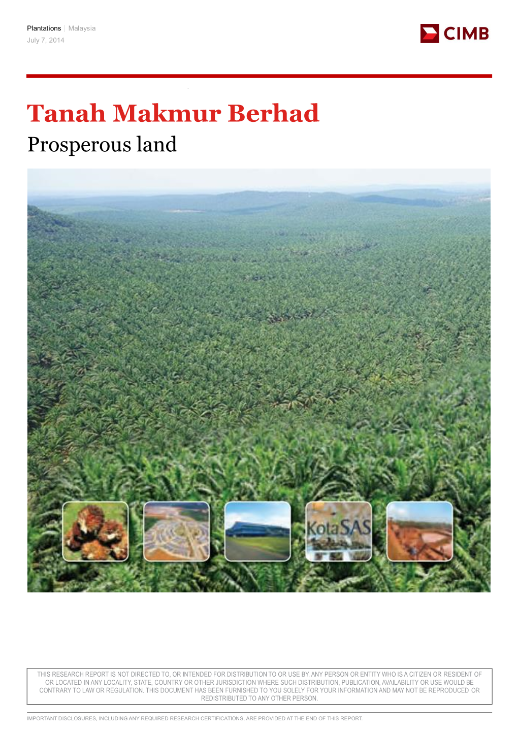 Tanah Makmur Berhad Prosperous Land