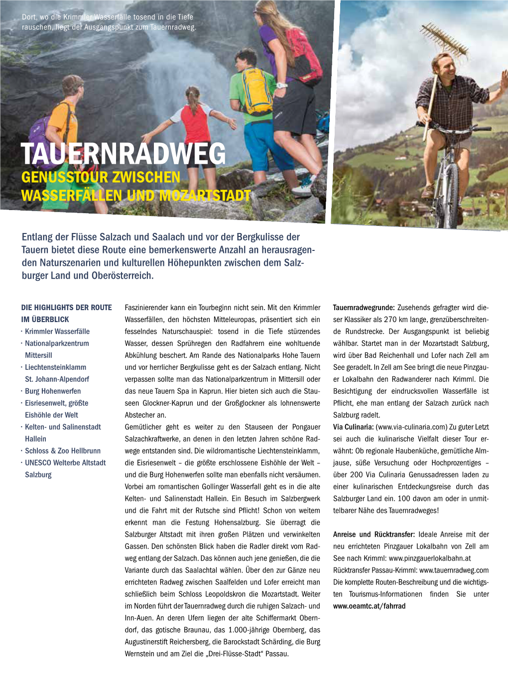 Route Tauernradweg (Pdf)