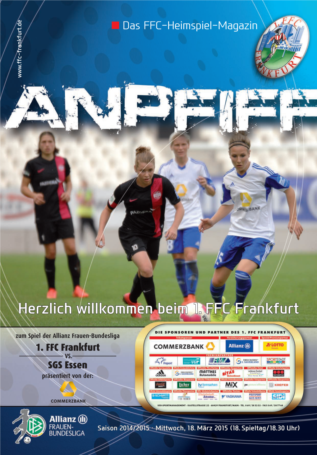 Das FFC-Heimspiel-Magazin       Y  DIE SPONSORENUNDPARTNER DES1