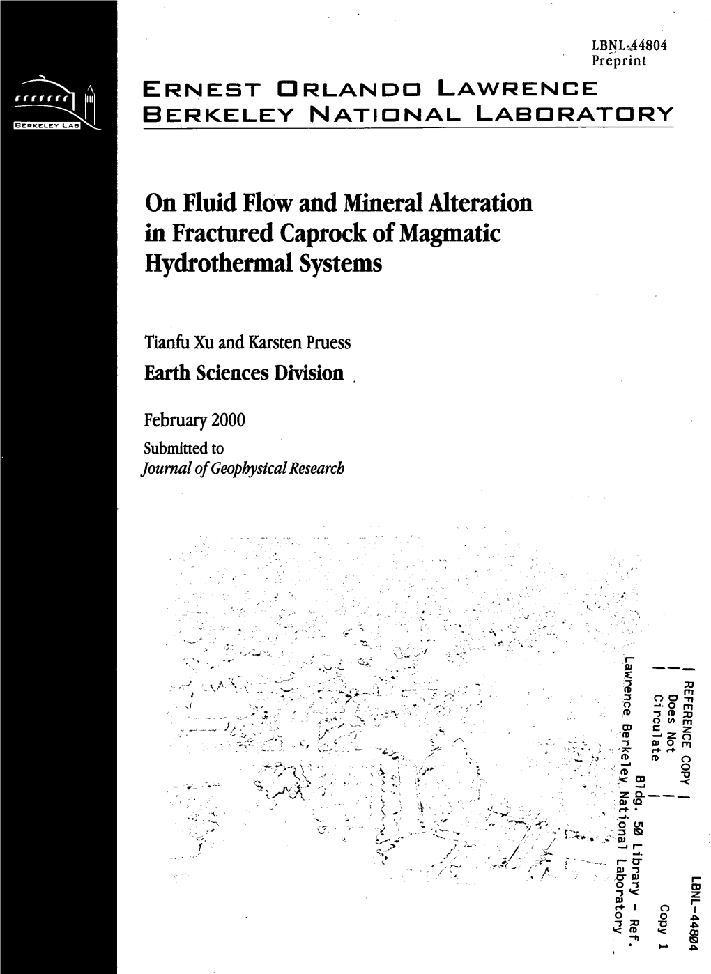 On Fluid Flow and Mineral Alteration in Fractured Caprock of Magmatic Hydrothennal Systems