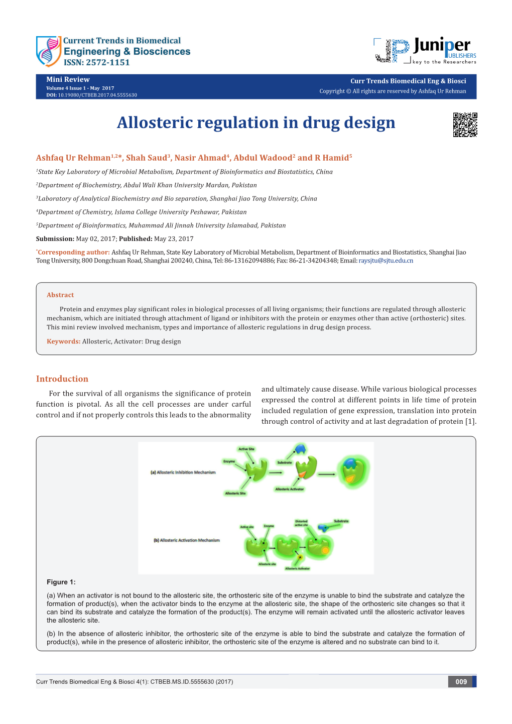 Allosteric Regulation in Drug Design