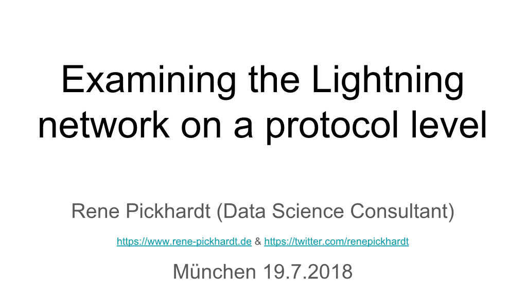 Examining the Lightning Network on a Protocol Level