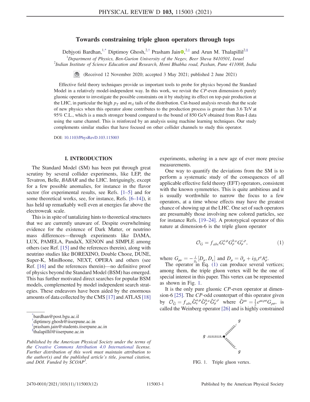 Towards Constraining Triple Gluon Operators Through Tops