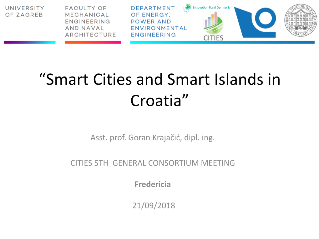 “Smart Cities and Smart Islands in Croatia”