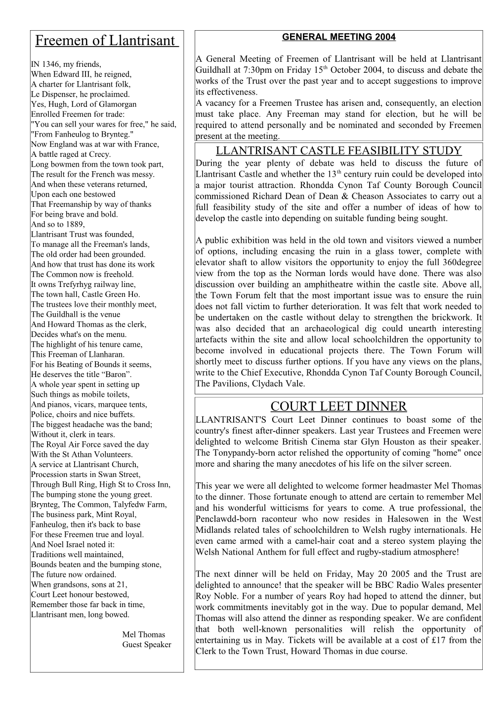 Newsletter 2004